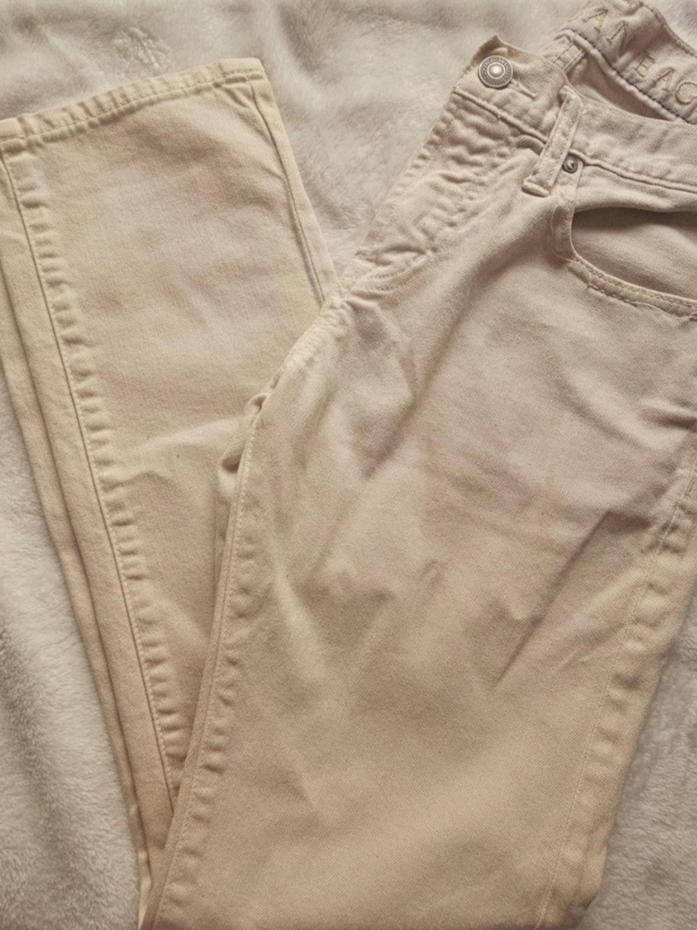 American Eagle Outfitters Cream Chinos